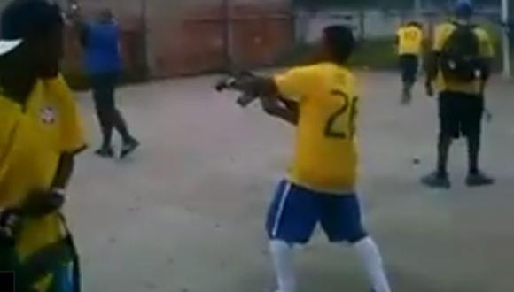 Hinchas festejaron gol en Brasil con disparos de fusil