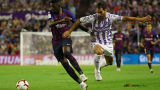 Barcelona venció 1-0 a Real Valladolid por la Liga española con gol de Dembélé | VIDEO