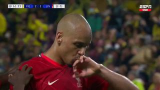 Entre las piernas: Fabinho descontó para Liverpool y complica a Villarreal | VIDEO