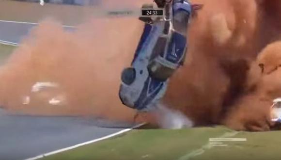 Mira las 9 vueltas de campana que dio auto de Piquet [VIDEO]