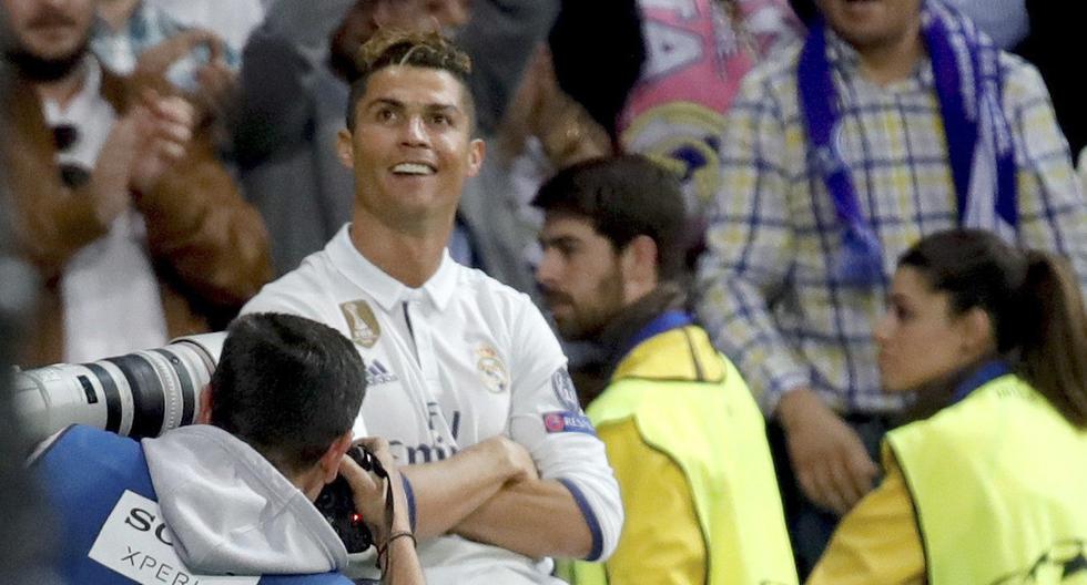 Cristiano Ronaldo se mostró feliz por la victoria del Real Madrid frente al Atlético Madrid. (Foto: EFE)