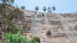 Costa Verde: instalan nuevas geomallas en acantilados de Chorrillos | FOTOS