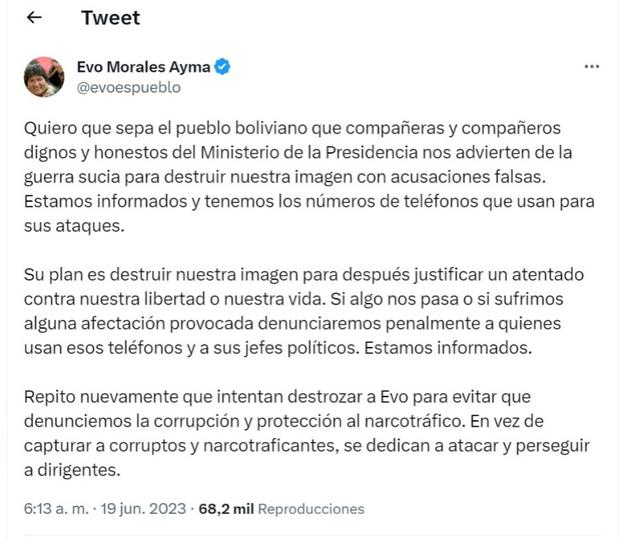 Evo Morales Twitter