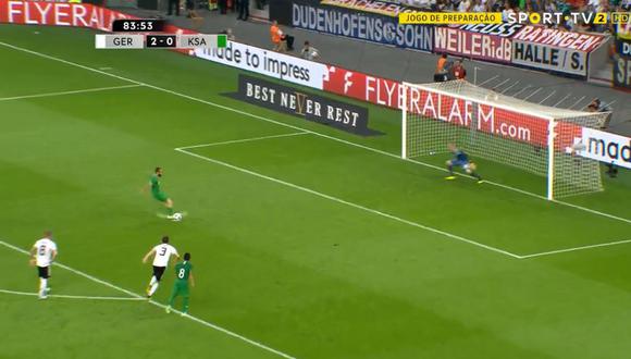Alemania vs. Arabia Saudita: saudíes marcaron tras penal atajado de Ter Stegen. (Foto: captura de video)