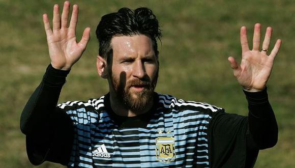 Lionel Messi en los entrenamientos de Argentina. (Foto: AFP)