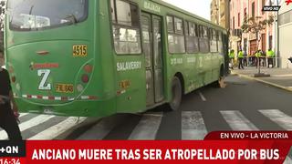 La Victoria: adulto mayor muere tras ser atropellado por bus cerca de la plaza Manco Cápac