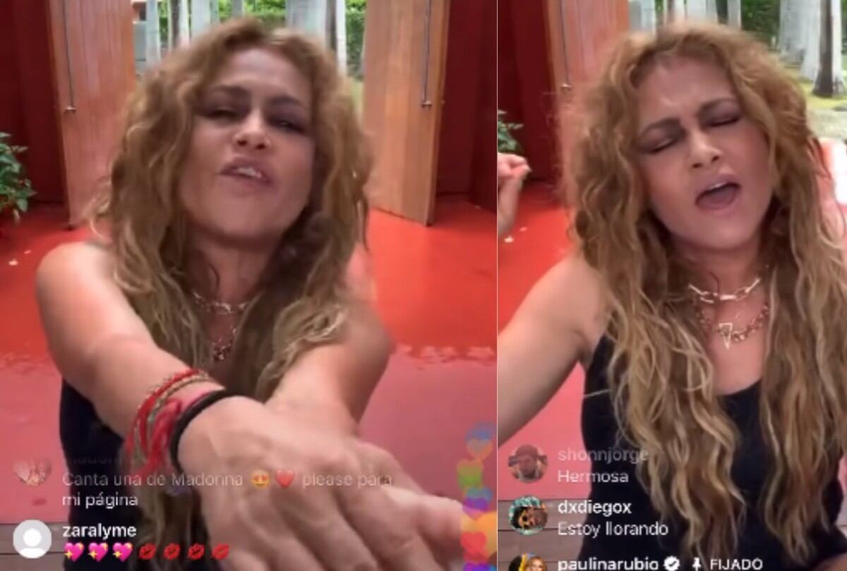 Paulina Rubio es blanco de críticas tras realizar transmisión en vivo. (Foto: Captura Instagram)