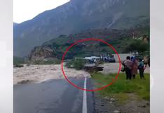 Cañete: carretera que une Yauyos y Huancayo afectada por crecida de río