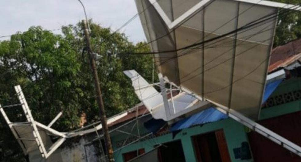 Fuertes vientos azotan Iquitos han dejado hasta el momento 31 personas heridas y 163 viviendas afectadas, informó el Instituto Nacional de Defensa Civil. (Foto: Andina)
