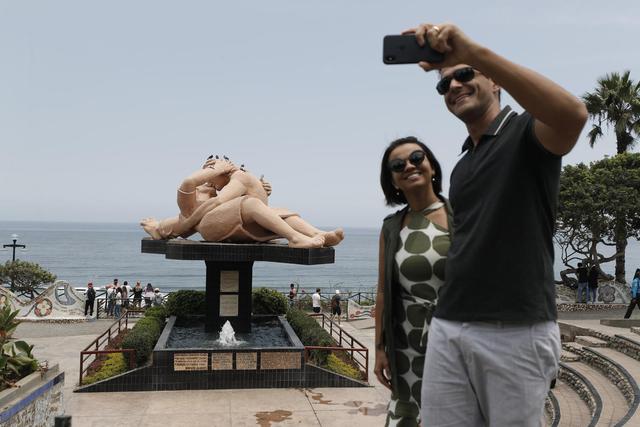 Coronavirus en Perú: Parque del Amor, en Miraflores. (Foto: César Campos)