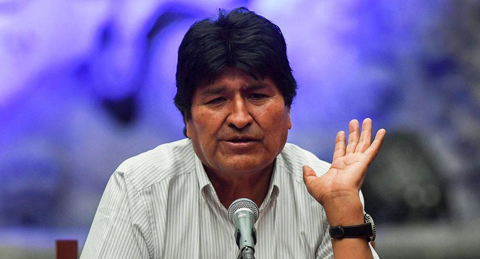 El expresidente boliviano Evo Morales declara durante una conferencia de prensa en el Museo de la Ciudad de México. (Foto: AFP)