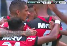 Paolo Guerrero marcó pase gol para el 1-0 de Flamengo ante Atlético Mineiro