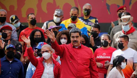 Nicolás Maduro durante la celebración del vigésimo aniversario del regreso al poder de Hugo Chávez al poder. REUTERS