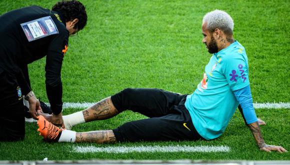 Neymar no culminó la práctica de Brasil de este miércoles. (Foto: AFP)