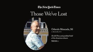 Cómo hace The New York Times para contar las historias de los muertos de coronavirus en EE.UU.
