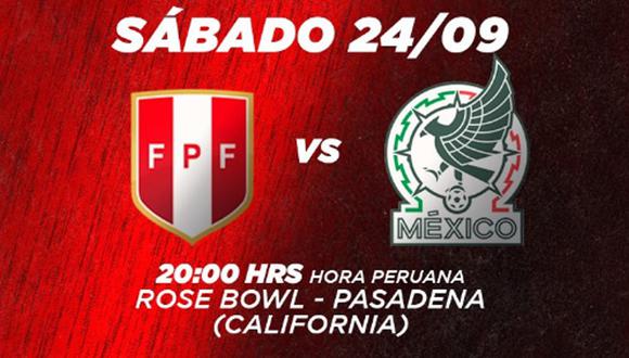 La selección peruana chocará ante México en el Estadio Rose Bowl. Foto: @SeleccionPeru.