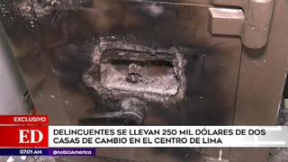 Cercado de Lima: delincuentes asaltan dos casas de cambio y se llevan más de US$ 250 mil