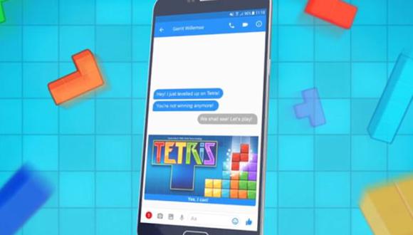Los usuarios de Facebook Messenger podrán competir con sus amigos jugando Tetris. (Foto: captura)