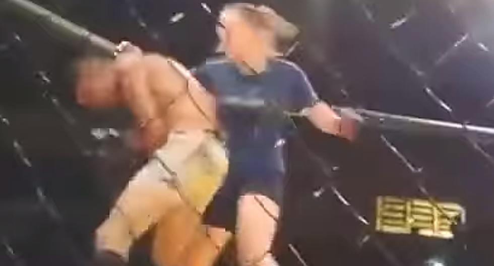 Esta luchadora le da una paliza a su contrincante hombre. (Foto: Captura de YouTube)