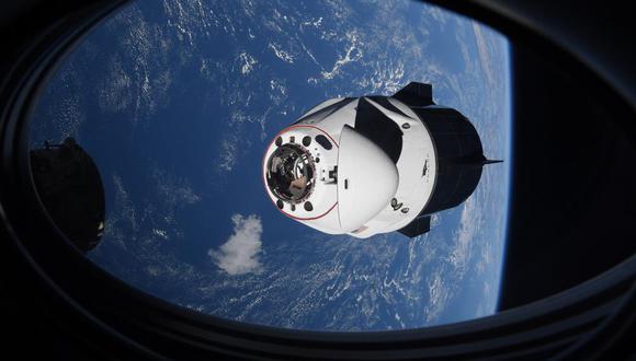 En esta foto de archivo del 24 de abril de 2021, la cápsula SpaceX Crew Dragon se acerca a la Estación Espacial Internacional. (NASA vía AP, Archivo).