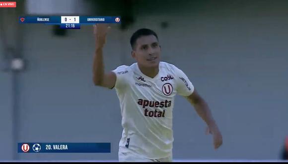Gol de Alex Valera en el amistoso Universitario vs. Ñublense, en Chile.