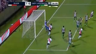 Bruno Zuculini y Julián Álvarez marcan el 2-0 de River Plate sobre Laferrere