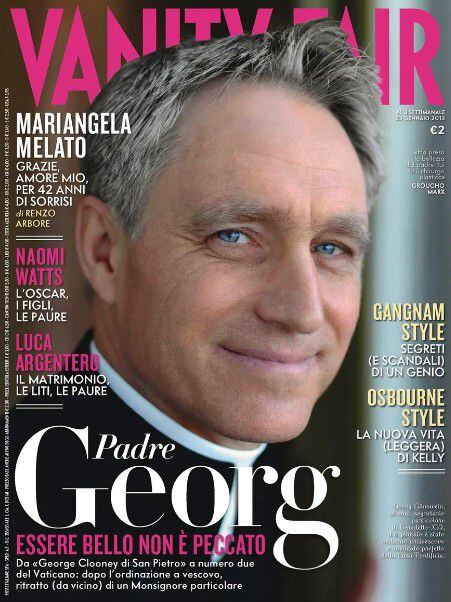 Georg Gänswein on the cover of Vanity Fair Italy.