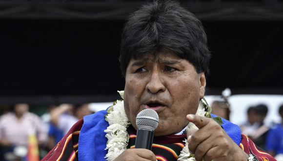 El expresidente de Bolivia, Evo Morales, pronuncia un discurso en Ivirgarzama, en la provincia rural cocalera del Chapare, Departamento de Cochabamba, en el centro de Bolivia, el 26 de marzo de 2023. (Foto de Aizar RALDES / AFP)
