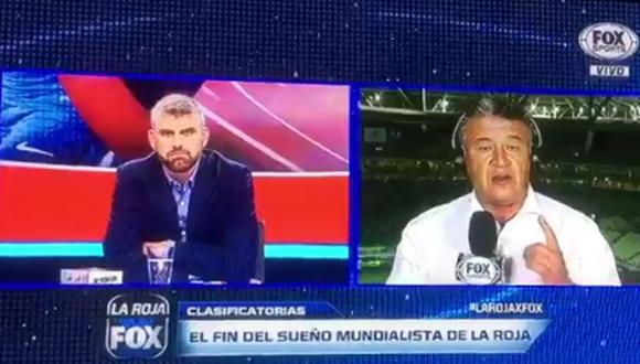Ex técnico de Chile se peleó con periodista y dejó cabina en vivo. (Foto: Captura)