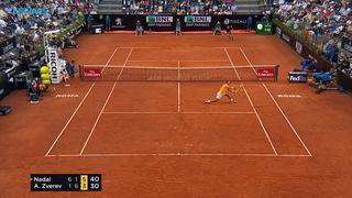 Rafael Nadal y el asombroso punto con el que consiguió su octavo Masters 1000 de Roma