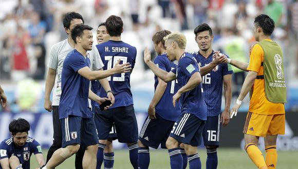 Japón no pudo contra Polonia pero pasó a octavos de final como segundo del Grupo H debido a la victoria de Colombia sobre Senegal. (Foto: AP)