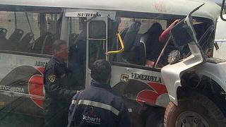 Lurín: choque entre un bus y un camión dejó seis heridos en la Panamericana Sur