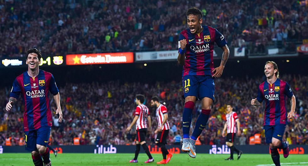 Neymar anota el segundo del Barcelona sobre el Athletic Club. (Foto: Getty Images)