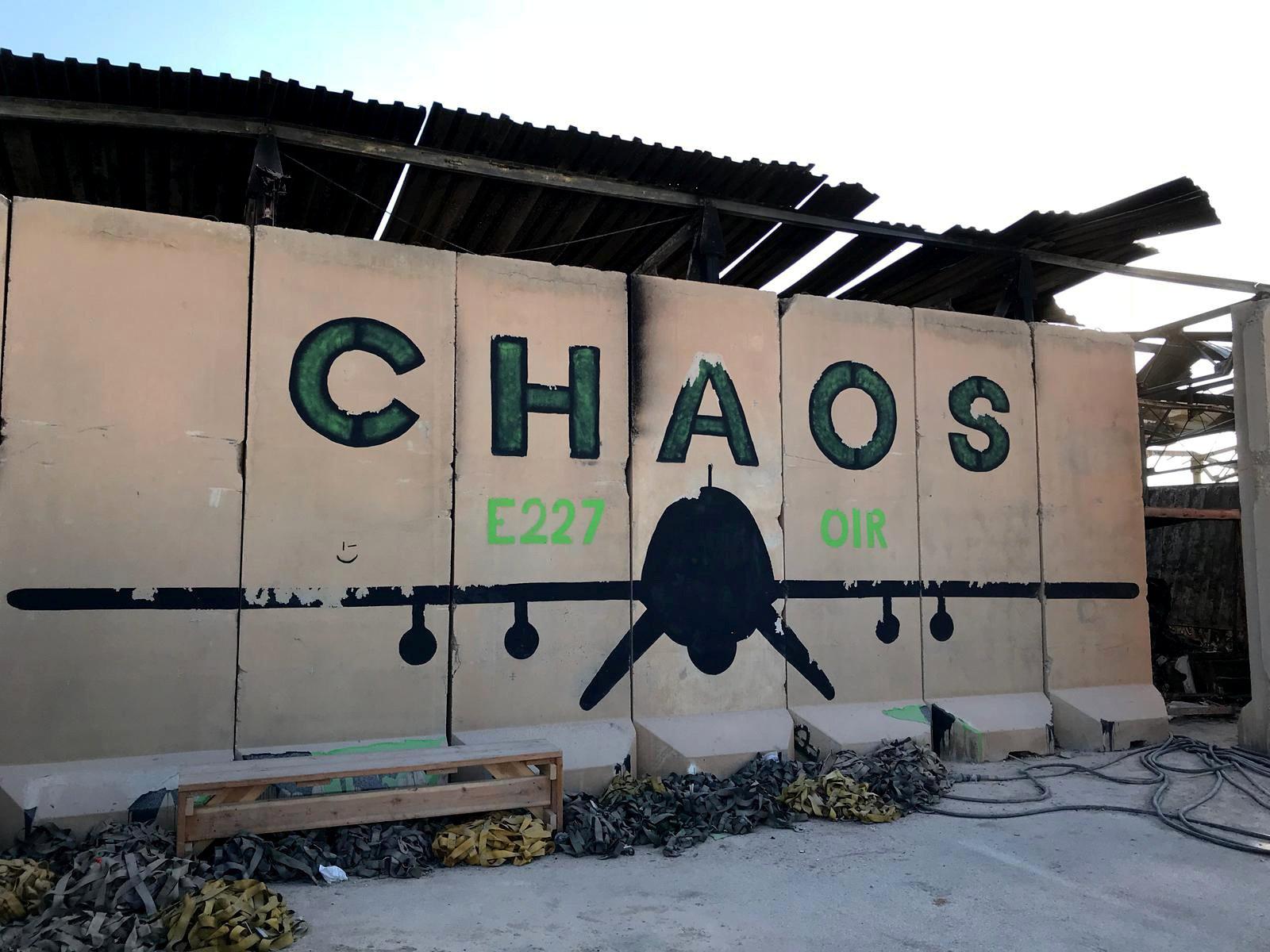 "Caos” era la unidad destinada a pilotos de drones y operadores estadounidenses dentro de Ain al-Asad. (Reuters)