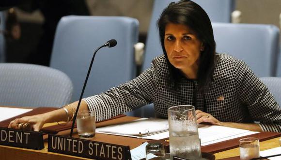 Nikki Haley, representantes de Estados Unidos ante la ONU. Ella defiende el voto contra Siria en el Consejo de Seguridad. (AFP).