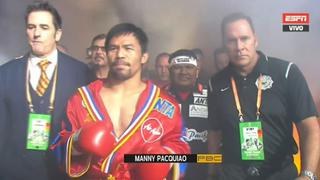 Pacquiao vs. Thurman: así fue la salida de 'Pacman' al ring del MGM de Las Vegas | VIDEO