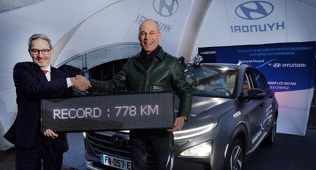 Piccard recorrió 778 km a bordo del Hyundai Nexo. (Foto: Hyundai)