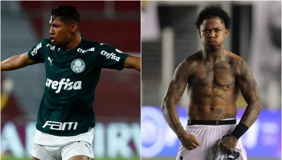 Rony y Marinho son los goleadores del Palmeiras y Santos | Fotos: Agencias