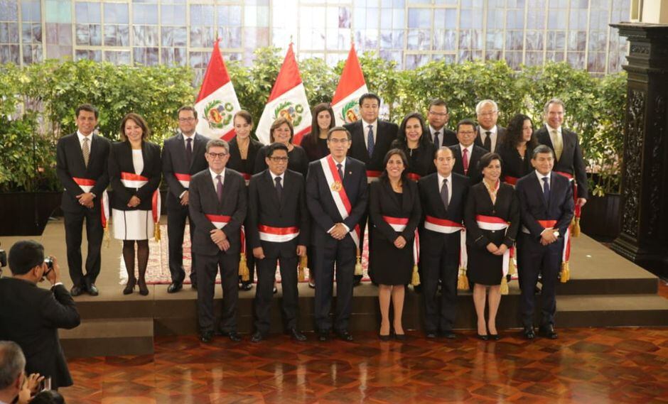 Presidente Martín Vizcarra tomó juramento al nuevo gabinete ministerial, que lidera Vicente Zeballos (Foto: Alonso Chero - GEC)