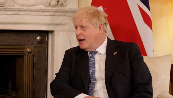 Boris Johnson, primer ministro del Reino Unido, durante una reunión bilateral con Kaja Kallas, primer ministro de Estonia, en Londres, Reino Unido.