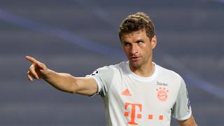 Thomas Müller se quejó de forma escandalosa tras ser amonestado frente al Atlético de Madrid
