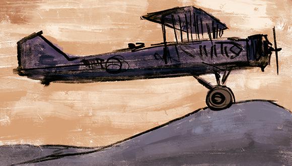 “Los pilotos Protzel y Montoya, en unión de otros aviadores, ejecutarán diversas evoluciones en ese puerto”. (Ilustración: Giovanni Tazza).