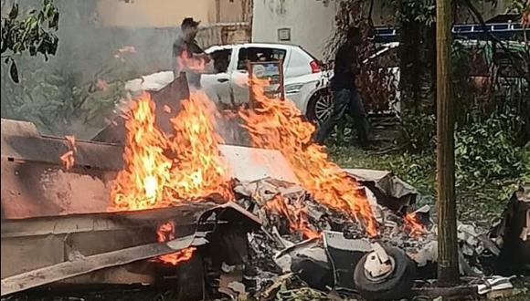 Según las primeras informaciones, una avioneta se estrelló en la Praça das Jaboticabeiras, se incendió y explotó en Jaboticabal (SP). (Foto: X )