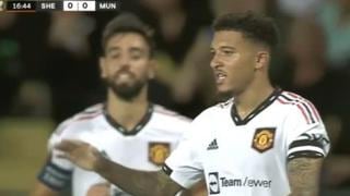 Se abrió el marcador en Tiraspol: Jadon Sancho anotó el 1-0 de Manchester United vs. Sheriff | VIDEO