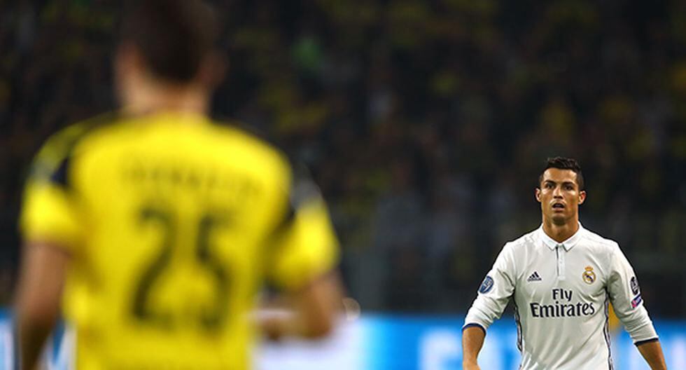 Cristiano Ronaldo volvió a ser protagonista de una curiosa acción durante el partido del Real Madrid ante Borussia Dortmund por la Champions League. (Foto: Getty Images)