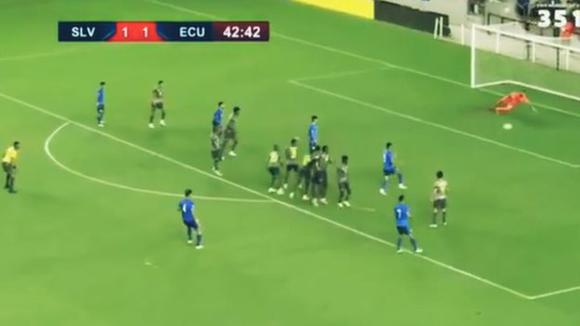 Goal by Rómulo Villalobos for the 1-1 in Ecuador vs. El Salvador. (Video: El Canal del Fútbol)