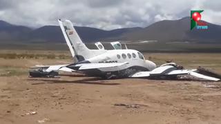 Cuatro heridos tras el aterrizaje de emergencia de una avioneta en Bolivia | VIDEO