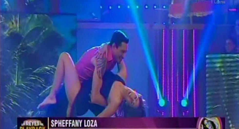 Spheffany Loza irradió con su sensualidad en Los Reyes del Playback. (Foto: Captura Latina)