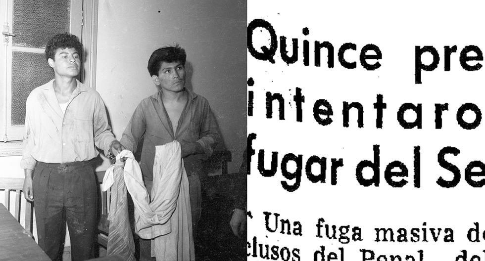Lima, 1 de abril de 1964. Dos de los cabecillas juveniles de 'El Sexto' explicaron a la Policía cómo es que usaron tablones y sábanas para intentar fugar del penal, ubicado en el centro de Lima. (Foto: GEC Archivo Histórico)