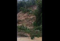 Junín: fuertes lluvias activan quebradas y huaico bloquea carretera Marginal | VIDEO